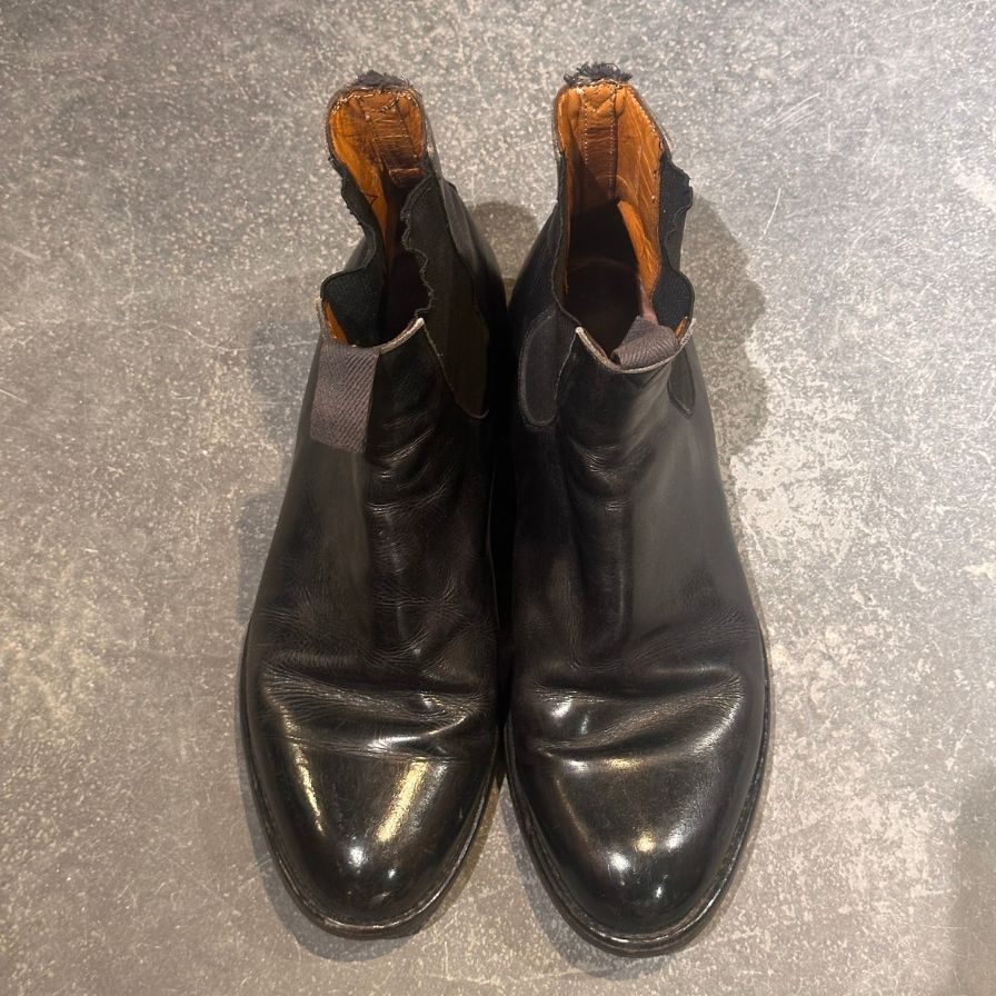 パラブーツ サイドゴアブーツ カーフ ブラック サイズ44 PARABOOT ブーツ 約28.5cm【LA】【中古】