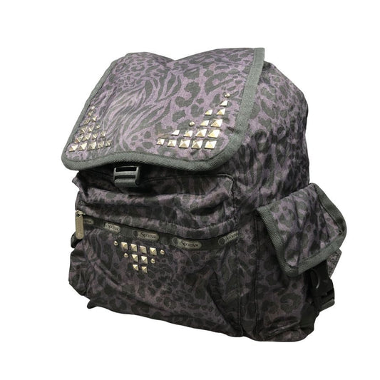 レスポートサック リュック メンズ パープル レオパード柄  LeSportsac【AFE5】