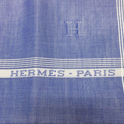 エルメス ハンカチ コットン100% ブルー系 レディース HERMES