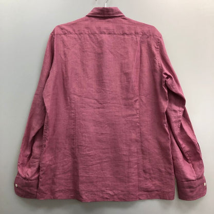 極美品◆ブリッラ ペル イル グスト プルオーバーシャツ リネン ピンク メンズ サイズL Brilla per il gusto 【AFB36】