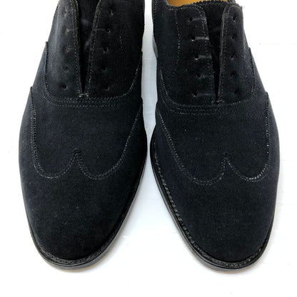 ジョンロブ ウィドナー  内羽根 スウェード メンズ6E ネイビー JOHN LOBB ビジネスシューズ 約24.5cm【LA】【中古】