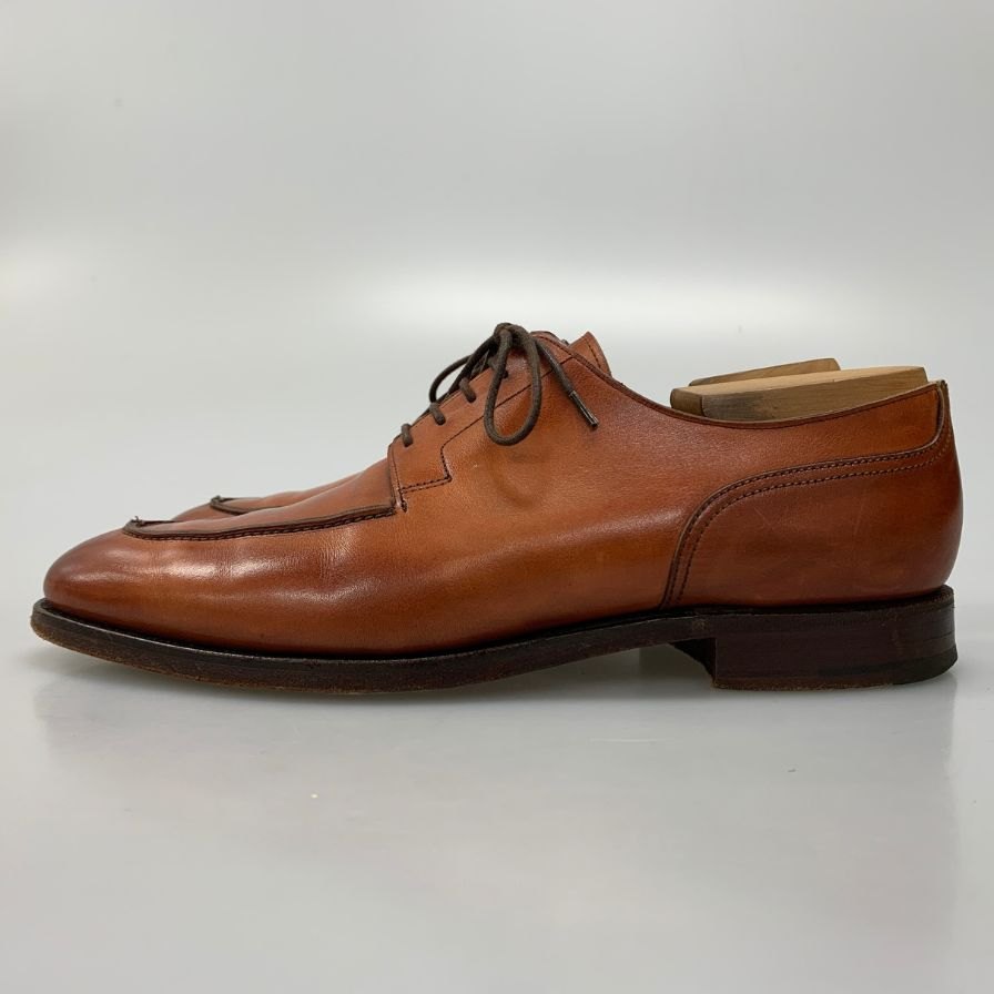 クロケット&ジョーンズ ニューポート カーフ ブラウン サイズ7.5E メンズ CROCKETT&JONES ビジネスシューズ 約26.5cm【LA】【中古】