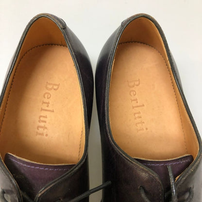 ベルルッティ カーフ レザーシューズ バタフライデザイン シュプリームハンドメイド メンズ サイズ7 パープル系 Berluti SUPREME HAND MADE 約26.0cm【AFD2】