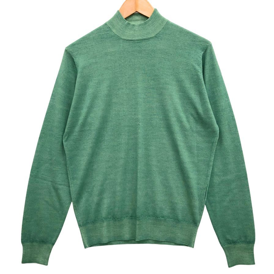 中古◆フィリッポ デ ローレンティス セーター ロイヤルメリノ ウール ニット メンズ サイズ46 グリーン  FILIPPO DE LAURENTIIS 【AFB13】