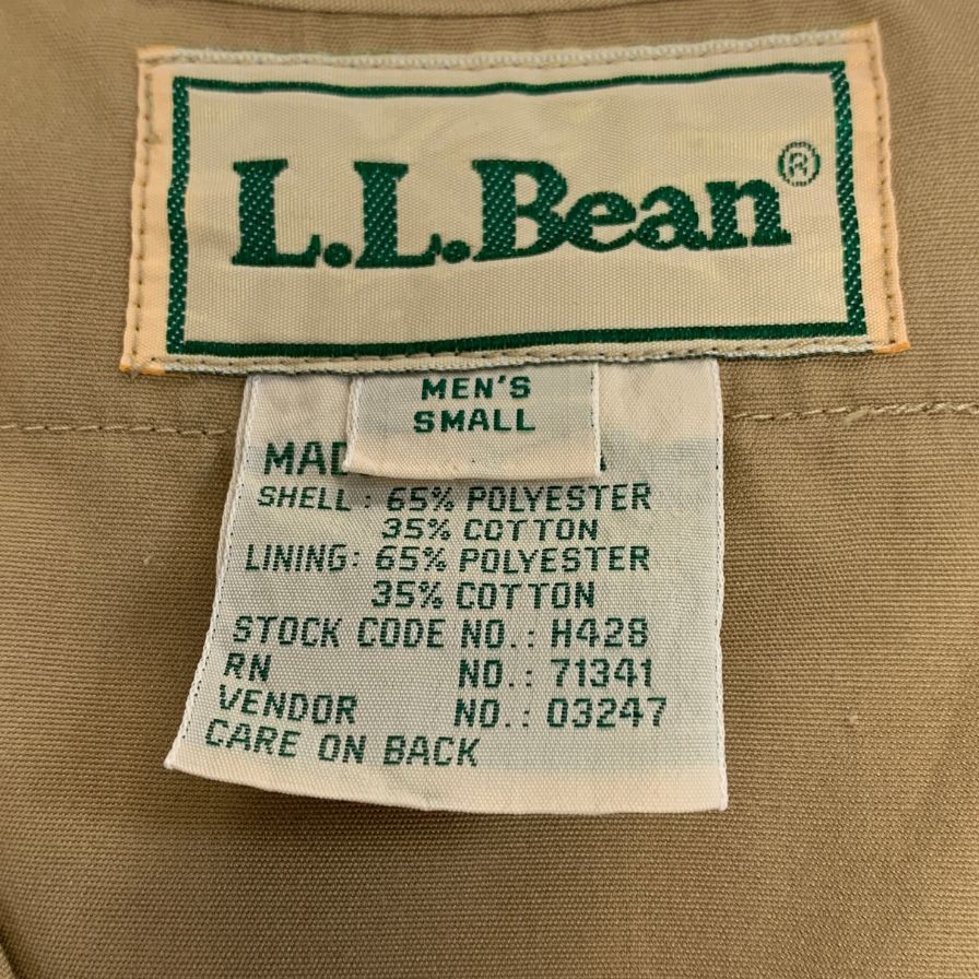 中古◆エルエルビーン フィッシングベスト コットン ベージュ サイズS L.L.Bean 【AFB35】