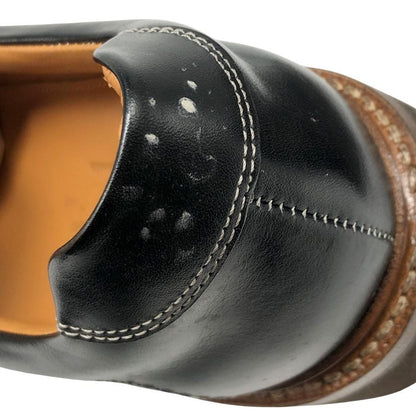 ジャランスリウァヤ レザースニーカー インテリジェンス シューズ 210306 カーフ ブラック サイズ8 メンズ Jalan Sriwijaya Intelligence Shoes 約26.5cm【AFD15-2】