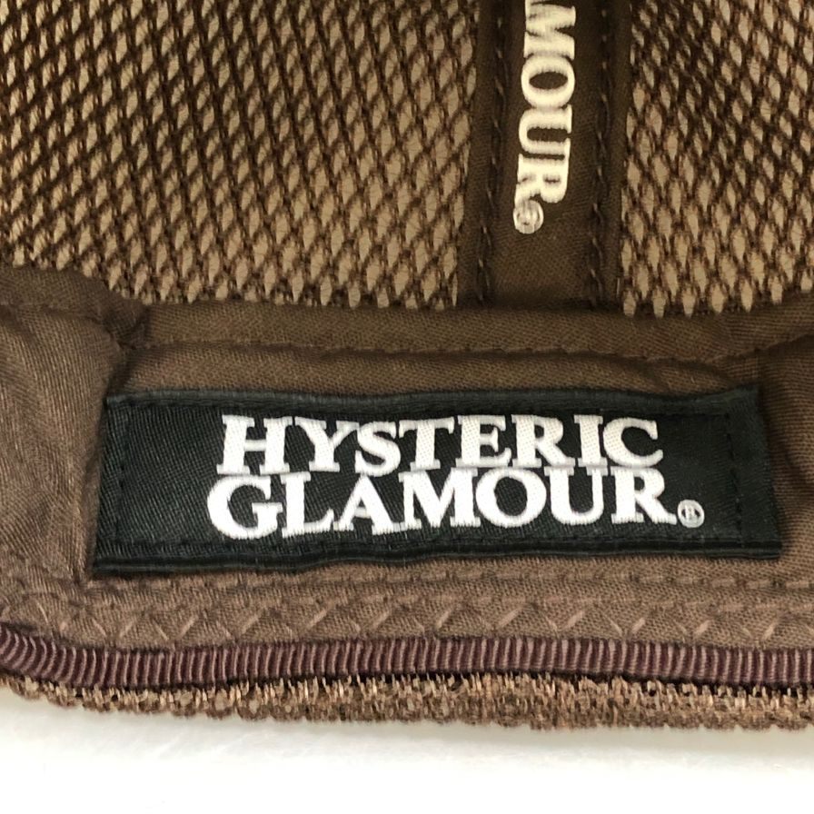 ヒステリックグラマー キャップ BAD ASS FIRE LOGO ブラウン メッシュ サイズフリー ユニセックス HYSTERIC GLAMOUR