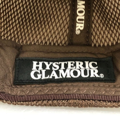 ヒステリックグラマー キャップ BAD ASS FIRE LOGO ブラウン メッシュ サイズフリー ユニセックス HYSTERIC GLAMOUR