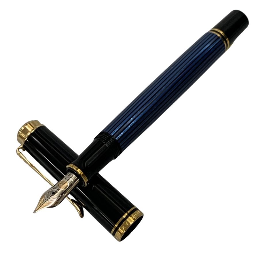 ペリカン 万年筆 スーベレーン 青縞 ブルーストライプ ペン先14C-585 PELIKAN Souveran【AFI14】