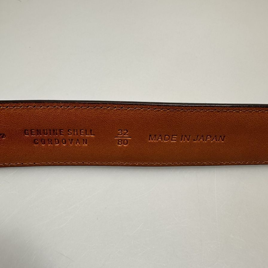 ケーティールイストン コードバン ベルト バーガンディ 32/80 K.T.Lewiston【AFE6】