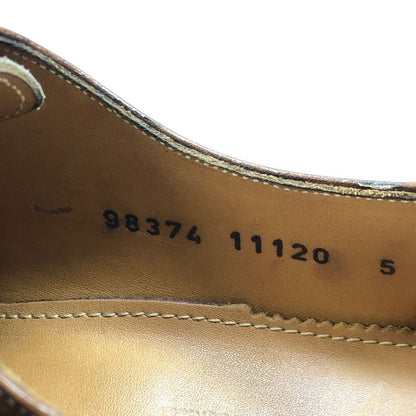 ジャランスリワヤ レザーシューズ ダブルモンク 98374 カーフ サイズUK5 メンズ ブラウン JALAN SRIWIJAYA 約24.0cm【AFC3】