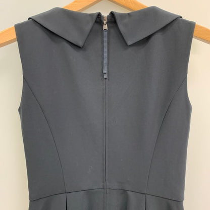 美品◆フォクシーニューヨーク 34061 ラウンドカラー ワンピース ダークネイビー サイズ38 レディース日本製 FOXEY NEW YORK 【AFB13】