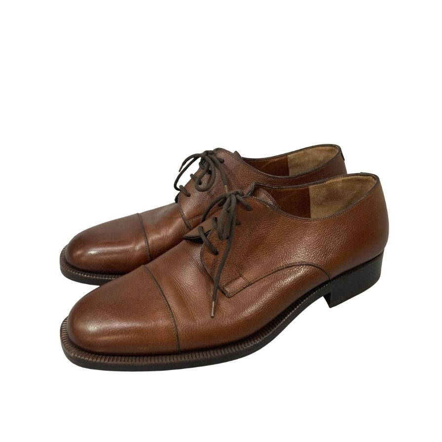フラテッリロセッティ ストレートチップ ダービー 14789 グレインレザー ブラウン サイズ8 メンズ FRATELLI ROSETTI 約27.0cm【PTM】