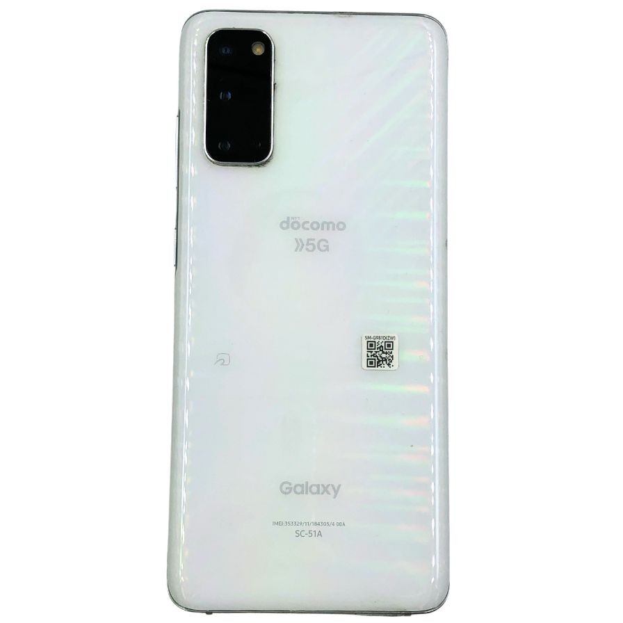 サムスン スマートフォン ギャラクシー S20 5G ホワイト Samsung Galaxy【AFI3】【中古】