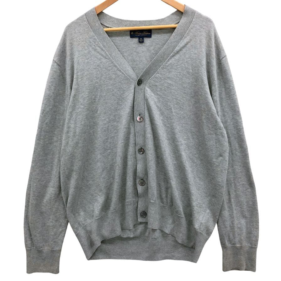美品◆ブルックスブラザーズ カーディガン スピーマコットン グレー XL メンズ Brooks Brothers 【AFB8】