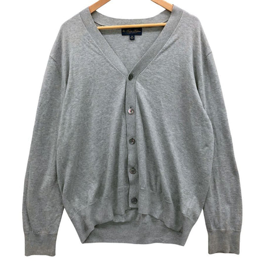 美品◆ブルックスブラザーズ カーディガン スピーマコットン グレー XL メンズ Brooks Brothers 【AFB8】