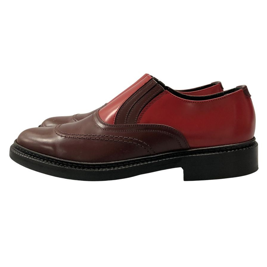 エヴィス 山根靴店 レザーシューズ スリッポン  2021 サイズ8.5 メンズ レッド EVISU YAMANE SHOES 約26.5cm【AFC44】
