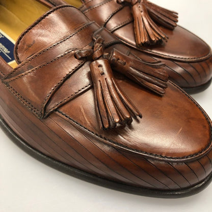ブラガノ コールハーン ローファー タッセル レザー 本革 ブラウン メンズ サイズ7 Bragano COLE HAAN 約25.0cm【AFC36】