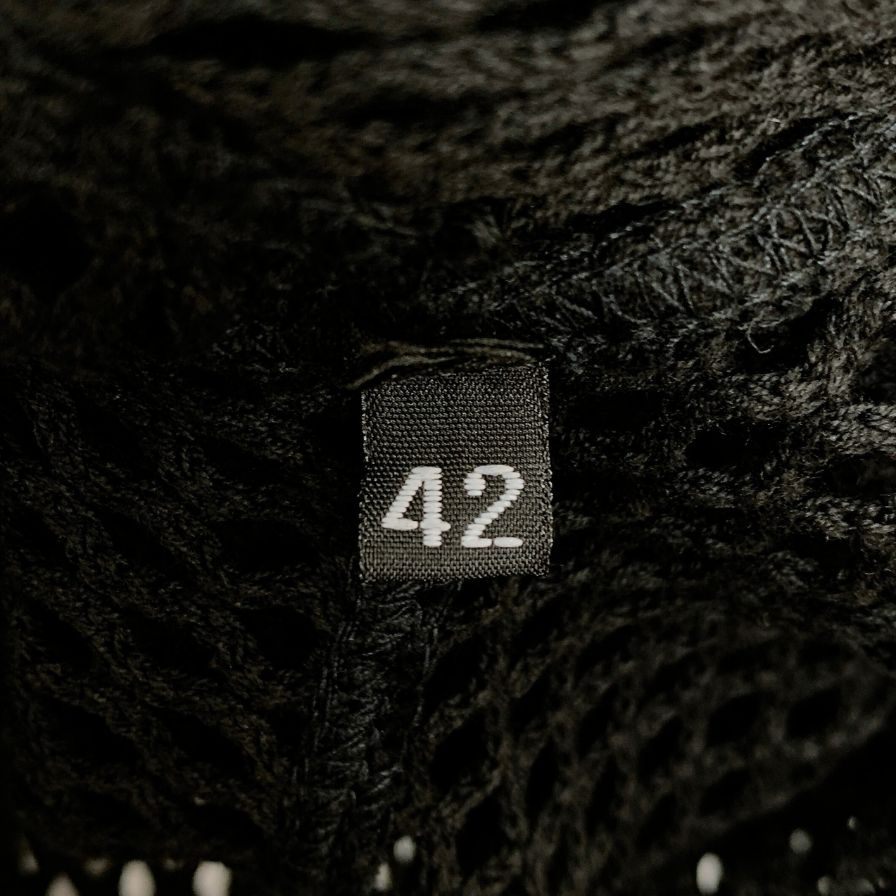 美品◆オットダム メッシュ シャツ レディース サイズ42 ブラック ottod'ame 【AFB32】