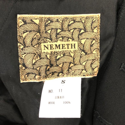 ネメス サルエルパンツ スラックス ウール ブラック サイズS メンズ NEMETH 【AFB34】