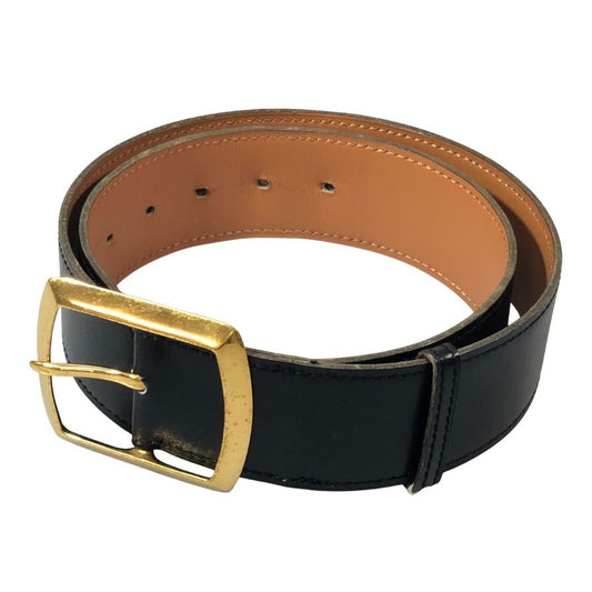 エルメス レザーベルト 金具 ブラック サイズ不明 HERMES【AFI14】