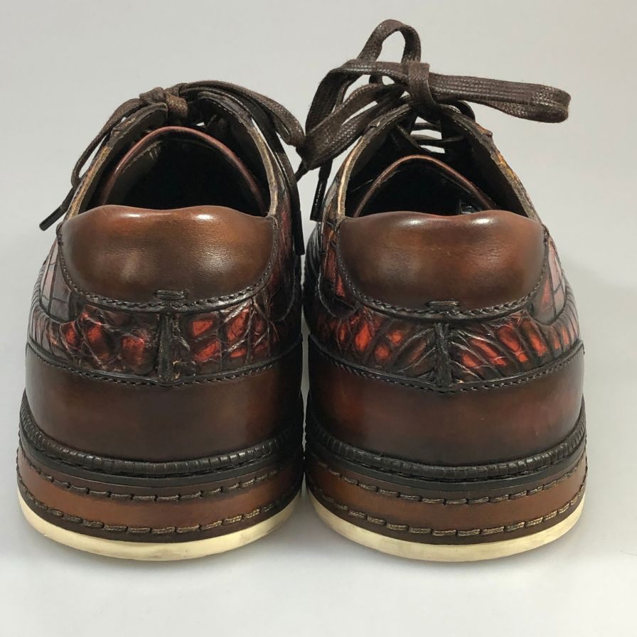 ベルルッティ アリゲーター スニーカー S3663 TDM RUST ALLIGATOR サイズ8 メンズ ブラウン Berluti 約27.0cm【AFC50】