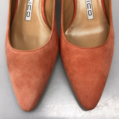 ペリーコ パンプス スエード オレンジ系 35 PELLICO 約22.0cm【AFD7】