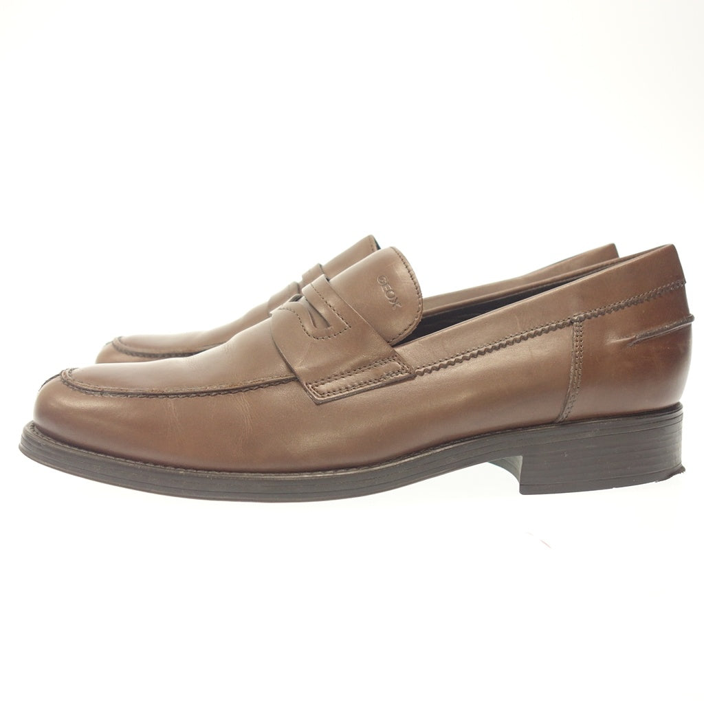 Very good condition ◆GEOX coin loafer men's brown size 44 GEOX [AFC3] 