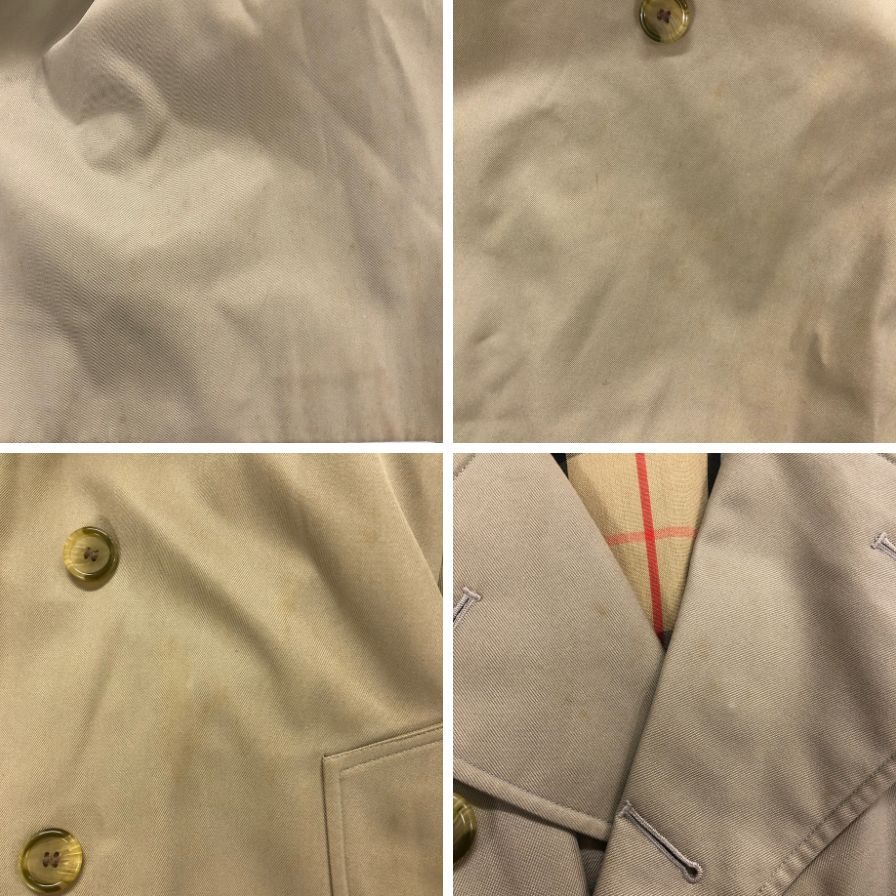 90s 完品 バーバリー ステンカラーコート トレンチ BURBERRY - バーバリー トレンチコート 90S 玉虫色調 カーキ
