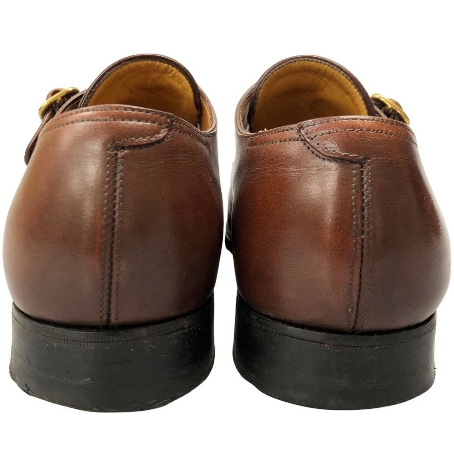 ジョンロブ レザーシューズ シングルモンク ブラウン UK7.5 JOHNLOBB 約26.0cm【AFC47】