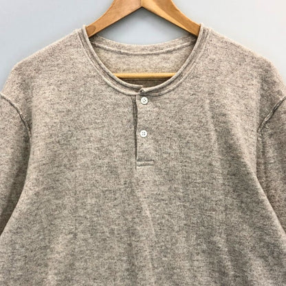 美品◆ジェームスパース ニット カシミヤ ウール ボタン メンズ サイズ3 グレー系 JAMES PERSE 【AFB15】