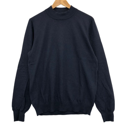 中古◆グランサッソ ウールニット モックネック ネイビー メンズ サイズ50 Gran Sasso 【AFB6】