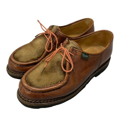 パラブーツ チロリアンシューズ ミカエル ファー コンビ マロン サイズ40 Paraboot ビジネスシューズ 約25.5cm【LA】【中古】