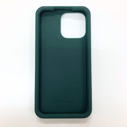 ボッテガヴェネタ iPhoneケース iPhone15ProMAX ラバー イントレチャート グリーン系 BOTTEGA VENETA【AFI18-3】【中古】