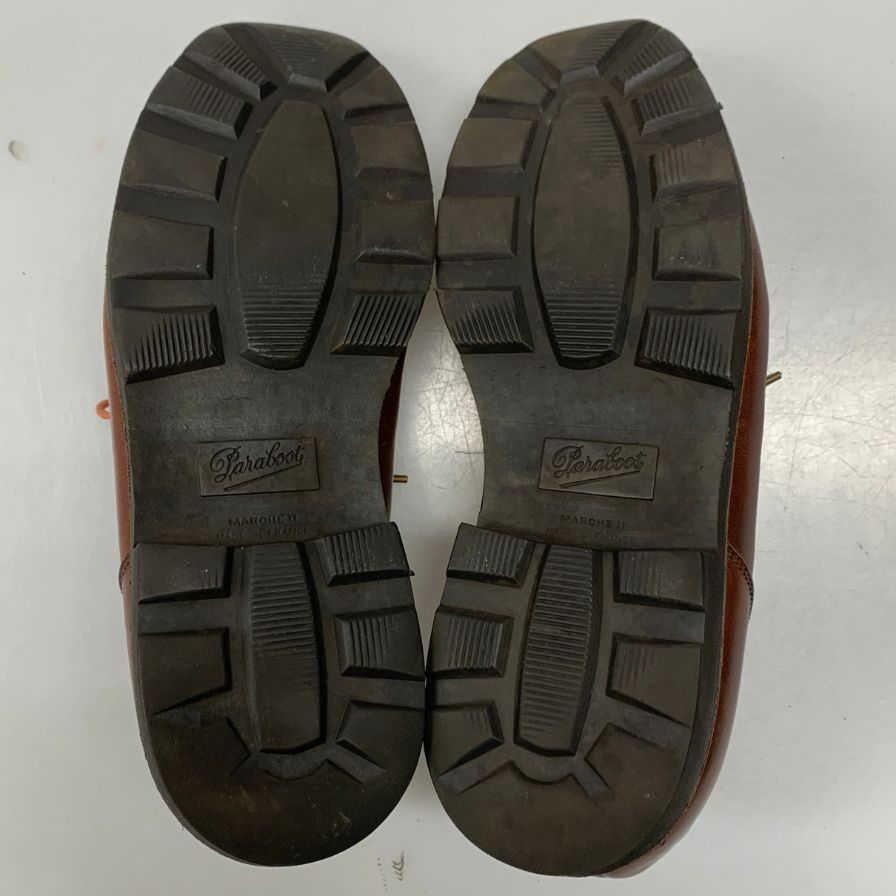 パラブーツ チロリアンシューズ ミカエル ファー コンビ マロン サイズ40 Paraboot ビジネスシューズ 約25.5cm【LA】【中古】