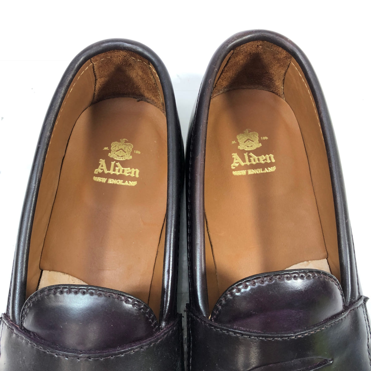 オールデン コインロファー 986 コードバン メンズ サイズ10D バーガンディ ALDEN ビジネスシューズ 約28.0cm【LA】【中古】
