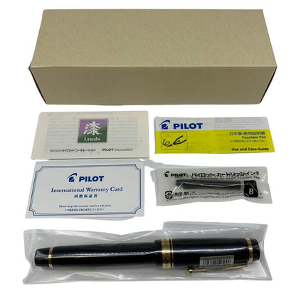 パイロット 万年筆 カスタム 漆 Urushi ペン先18K FKV-88SR-B-FM ブラック ユニセックス PILOT【AFI29】