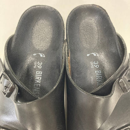 ビルケンシュトック サンダル ブラック レザー サイズ39 メンズ birkenstock 約25.0cm【PTM】