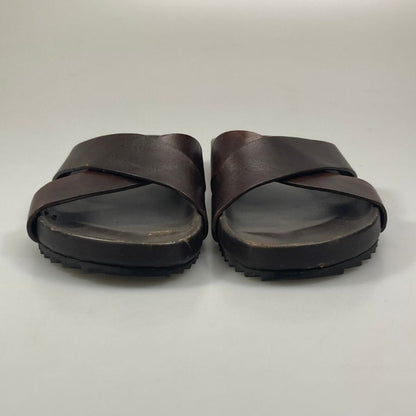 グレンソン レザーサンダル ブラウン サイズUK6 GRENSON 約25.0cm【AFC15】