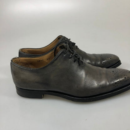 ステファノブランキーニ レザーシューズ ホールカット グレー サイズ6.5 メンズ STEFANO BRANCHINI 約25.5cm【PTM8】