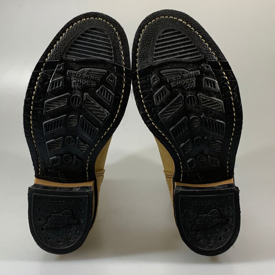 レッドウィング エンジニアブーツ スエード 8268 メンズ US7D ベージュ REDWING 約25.0cm【AFI30】