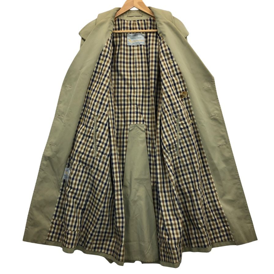 中古◆アクアスキュータム トレンチコート 70S アクア5 イングランド製 カーキ メンズ サイズ表記なし Aquascutum 【AFA11】