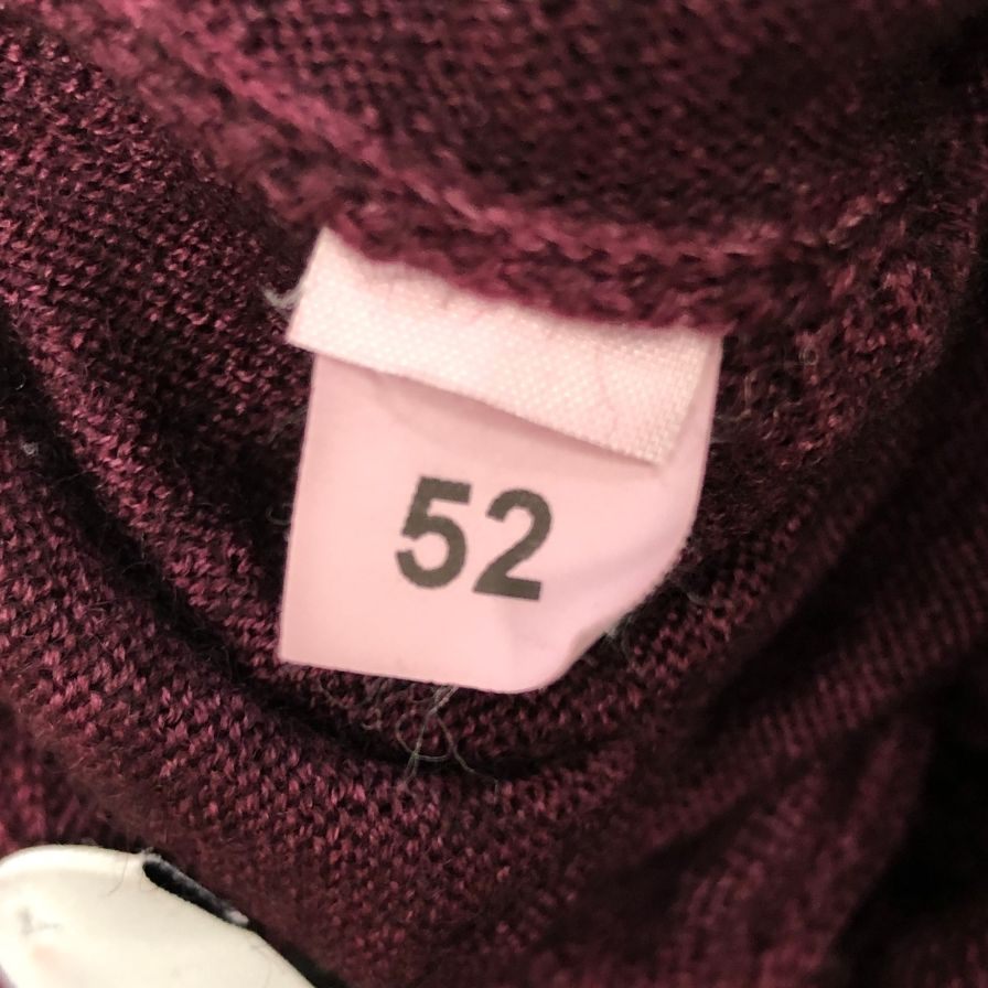 美品◆グランサッソ ニット セーター タートルネック ウール カシミヤ混 メンズ ボルドー系 サイズ52 Gran Sasso 【AFB15】