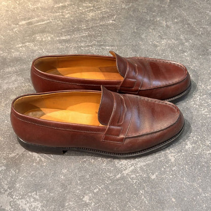 ジェイエムウエストン 180 シグニチャーローファー ボックスカーフ バーガンディ サイズUK5.5C メンズ J.M.WESTON ローファー 約24.0cm【LA】【中古】