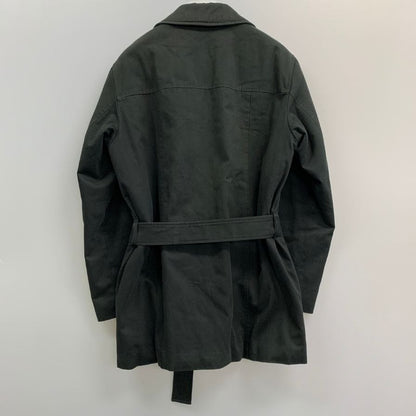 中古◆アニエスベー オム ハーフコート 90年代 フランス製 ブラック メンズ サイズ50 agnes b. 【AFA22】