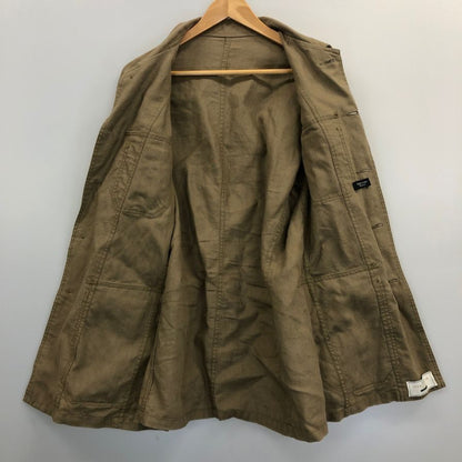 極美品◆レスレストン リネンジャケット スペンス ブライソン生地 メンズ サイズ L ブラウン LES LESTON 【AFB3】