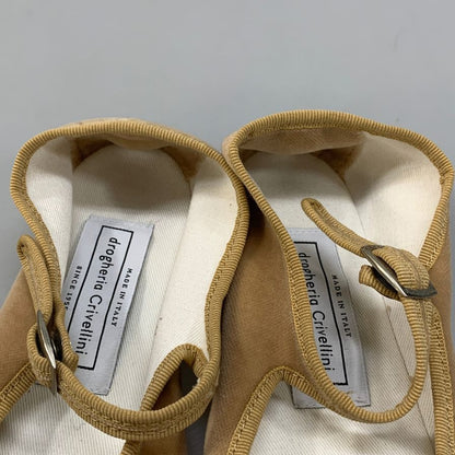 ドロゲリア クリベリーニ バレーシューズ ベルベット イタリア製 レディース 36 ベージュ Drogheria Crivelini 約23.0cm【AFF13】