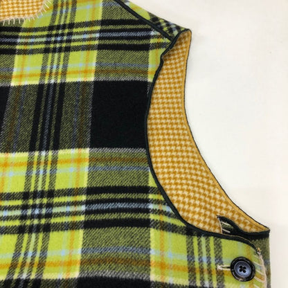 極美品◆マルニ ロングベスト リバーシブル ウール チェック マルチカラー レディース サイズ40 GLMA0050B0 MARNI 【AFA1】