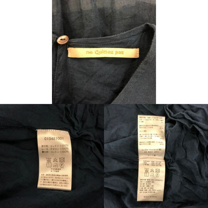 美品◆ヌキテパ 長袖ワンピース ネイビー レディース NE QUITTEZ PAS 【AFB29】