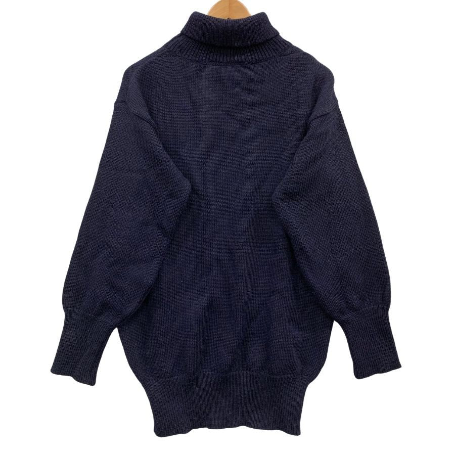 美品◆ニッフィー ニット タートルネックニット ウール サイズM メンズ ブルー Niffi 【AFB2】